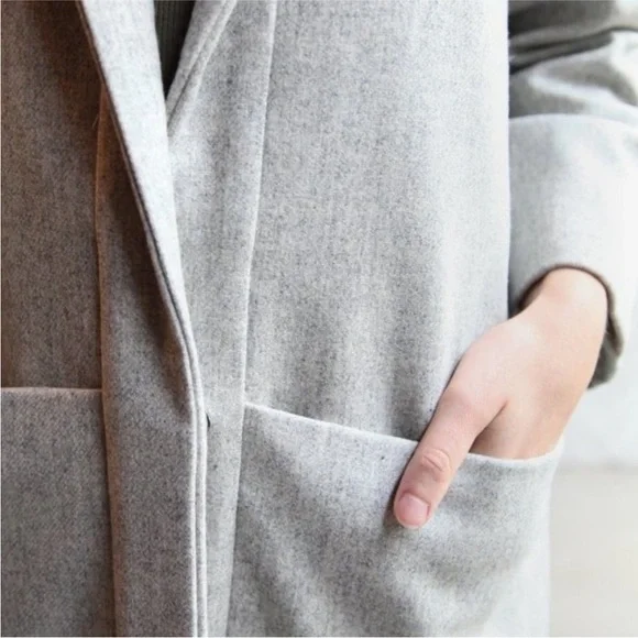 Esby Claire Wool Duster - Light Grey